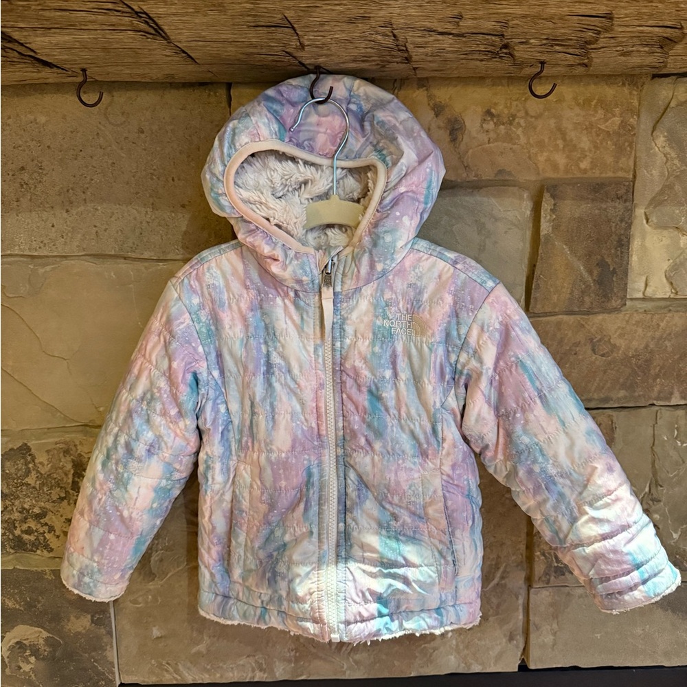 The North Face Little kids girls Full Zip reversible hooded jacket